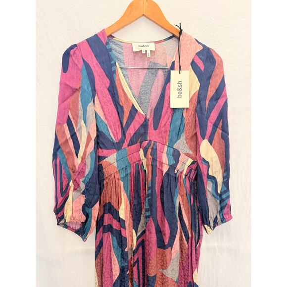 BA&SH NEW Wina Dress Night Blue XS Dinner Event Holiday‎ New Year Holiday - Picture 5 of 7